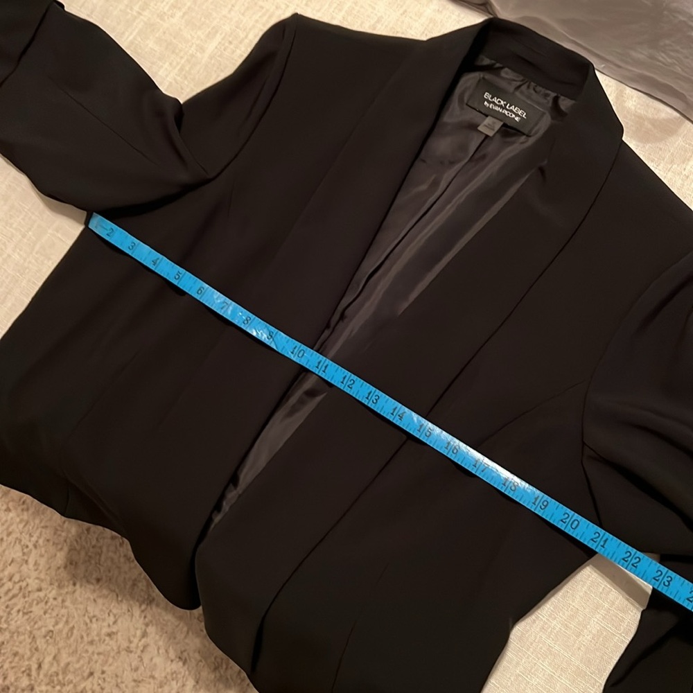 Black Label by Evan Picone Open Front Blazer - Picture 10 of 11